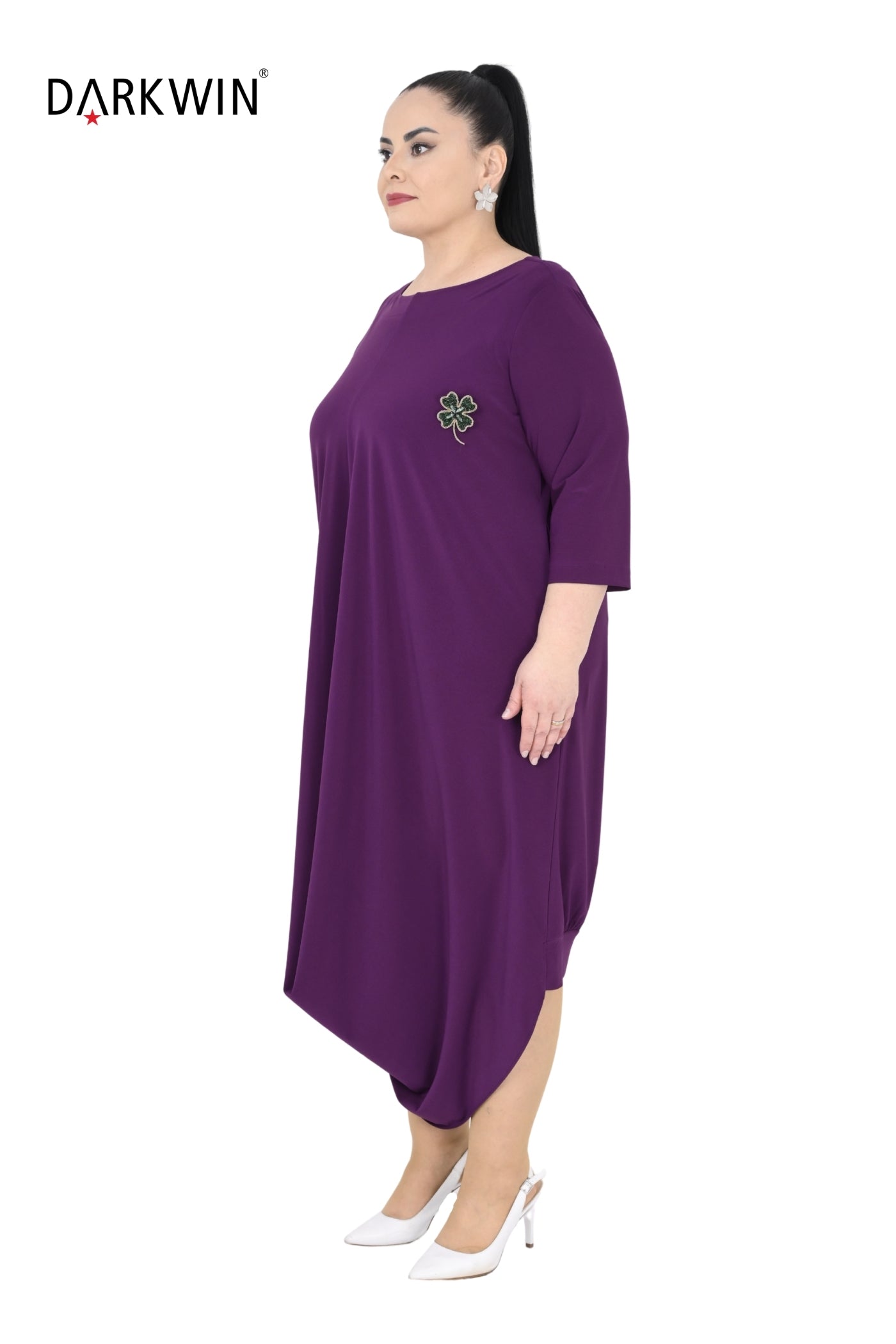 10004  FRONT DRAPE DRESS