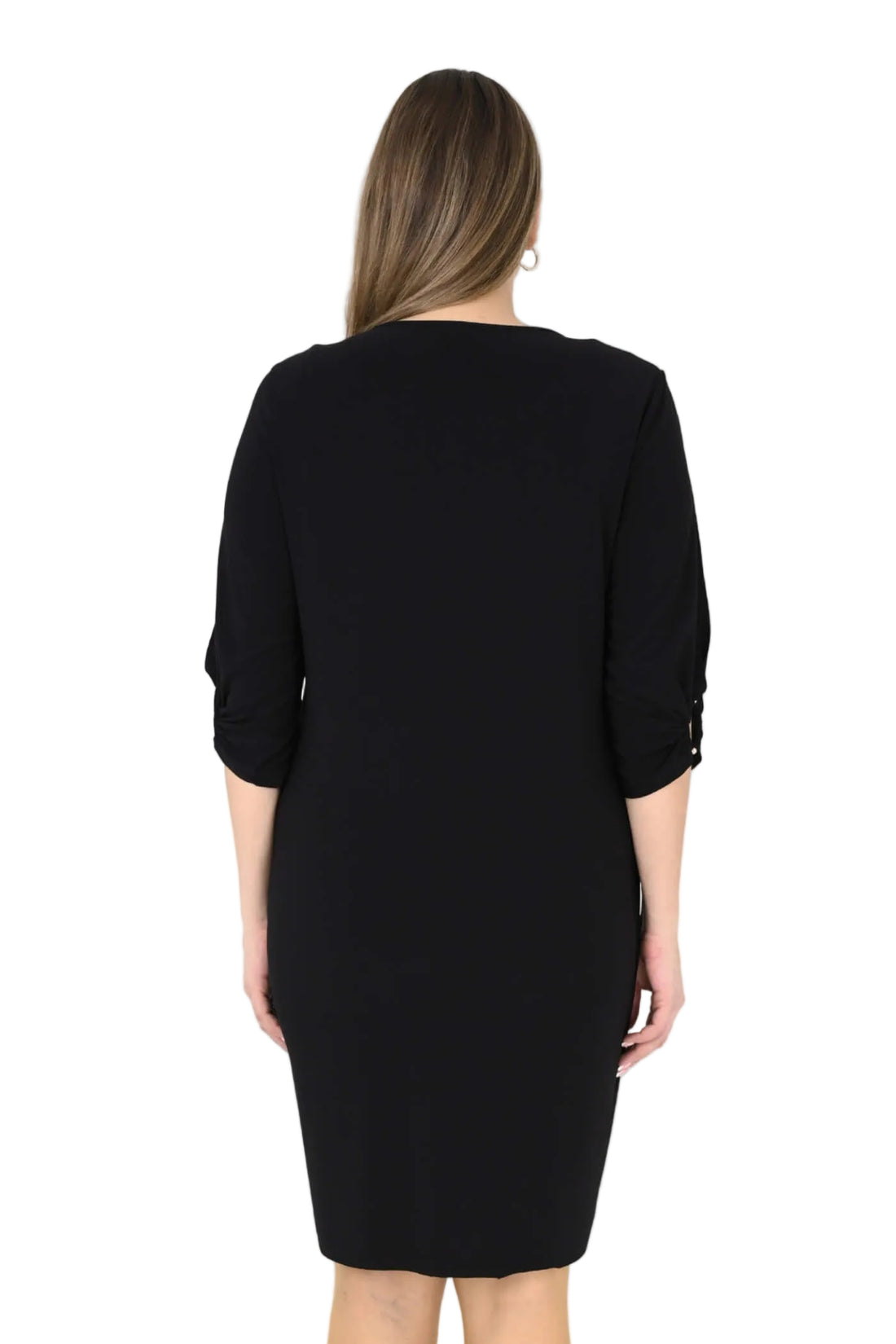 KNOTTED  NECKLINE AND SLEEVES DRESS 10038
