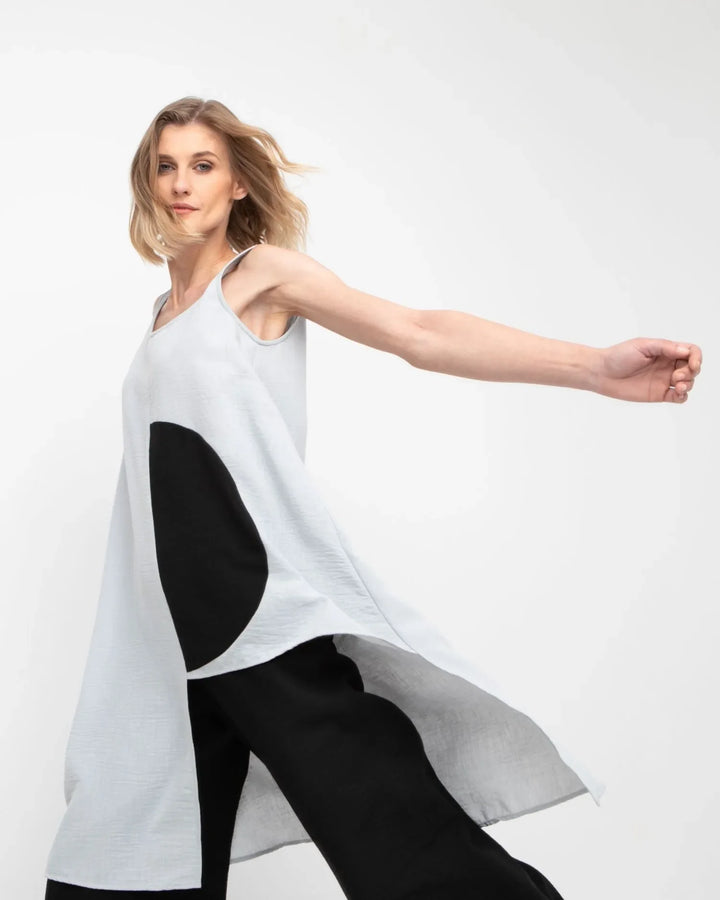 Ozai N Ku Bauhaus Tunic Top, Ice