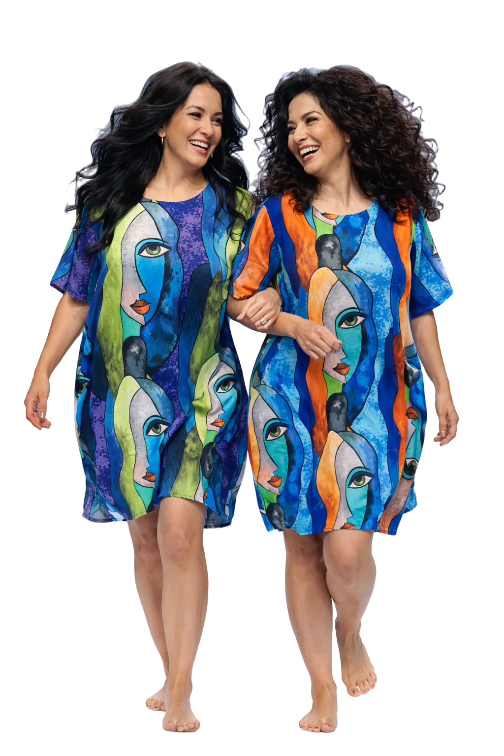 TT908 47 WEARABLE ART LINEN DRESS