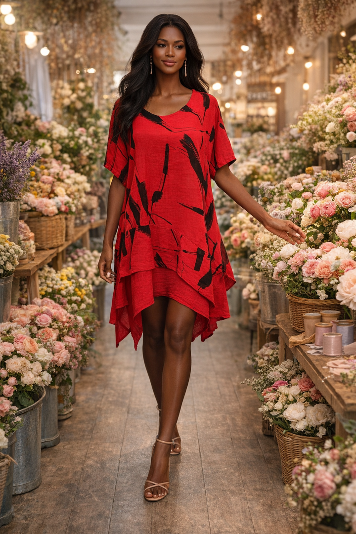 LINEN DRESS - TRANSPARENTE