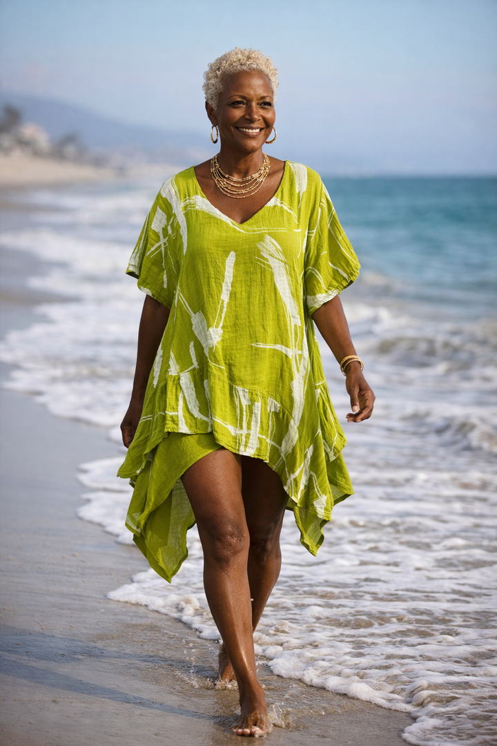 LINEN DRESS - TRANSPARENTE