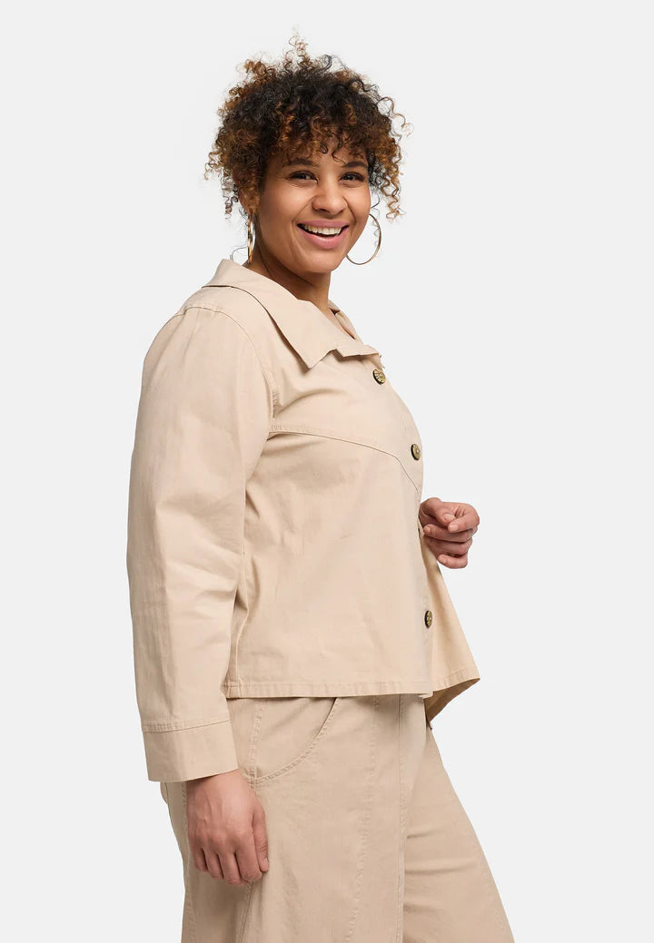 'Serena' blouse – clean, modern-asymmetric & with stretch