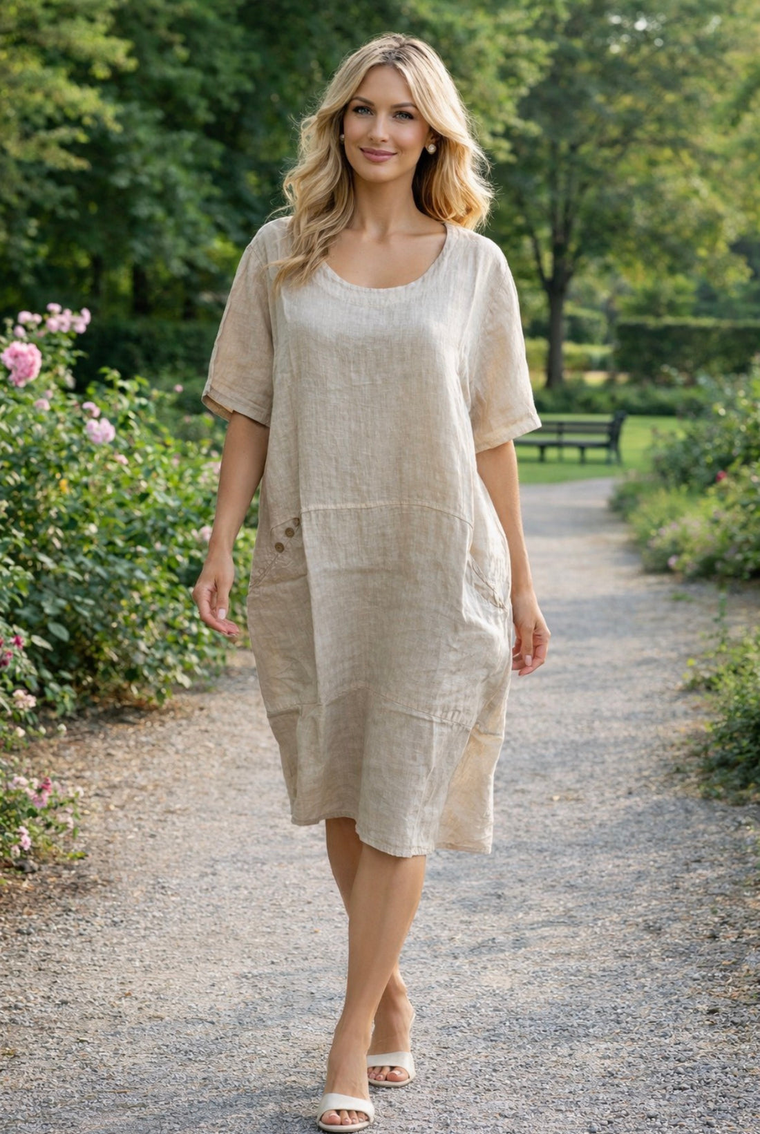 LINEN TUNIC  DRESS