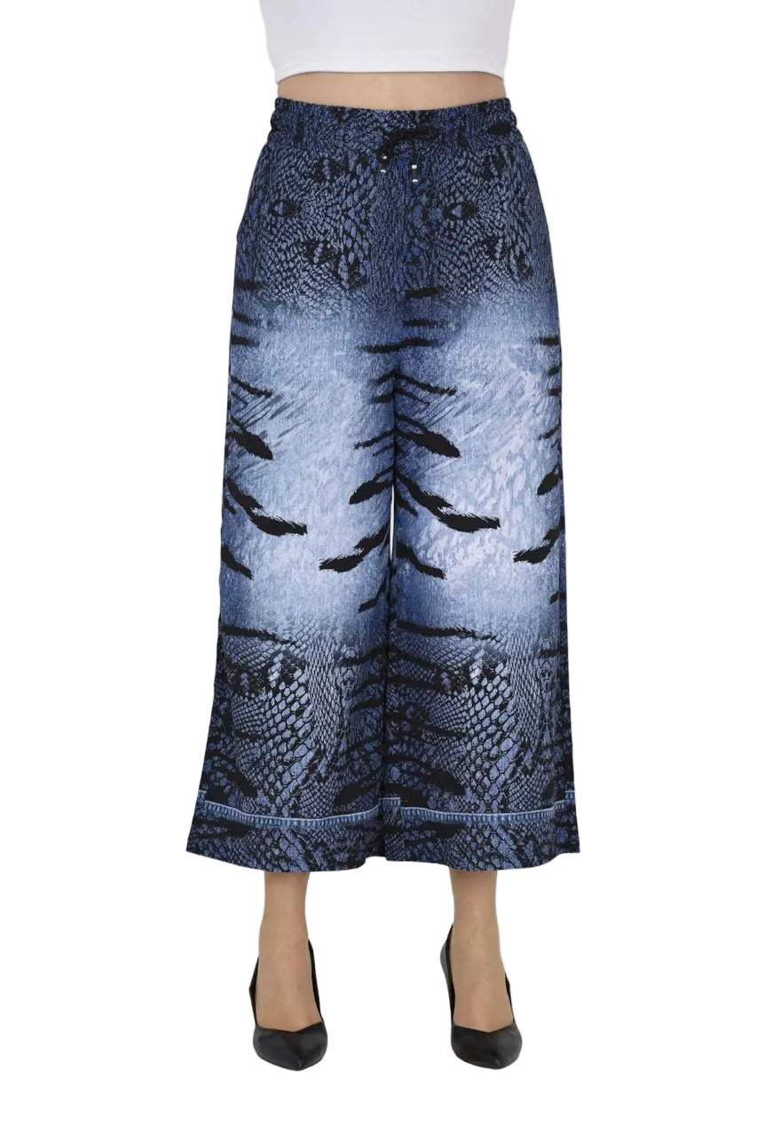 WIDE LEG PRINTED JEANS