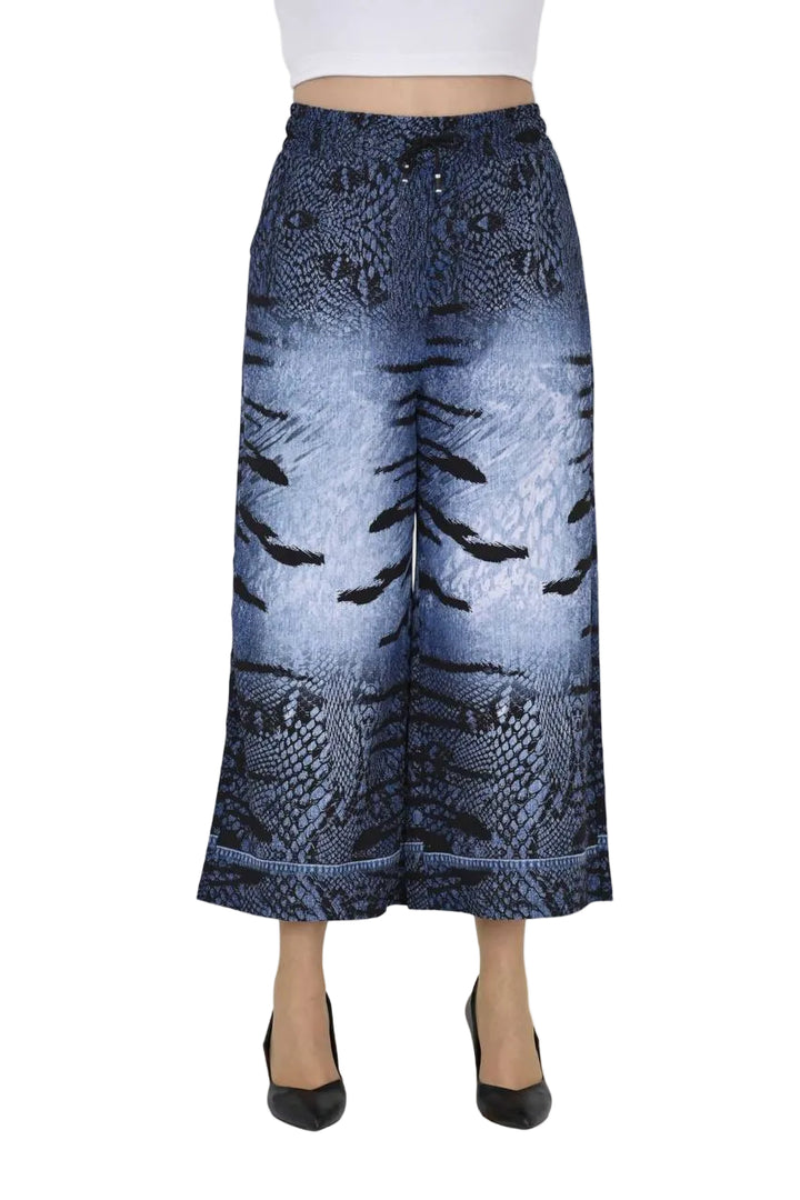 WIDE LEG PRINTED JEANS