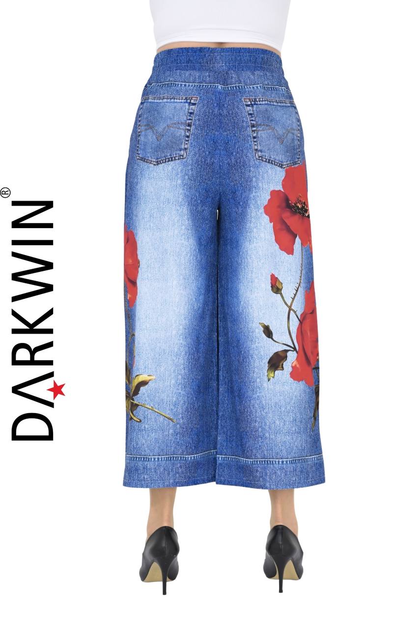 FLOWER PRINTED JEANS