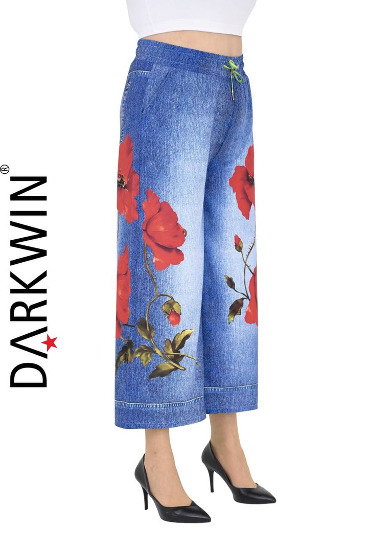 FLOWER PRINTED JEANS