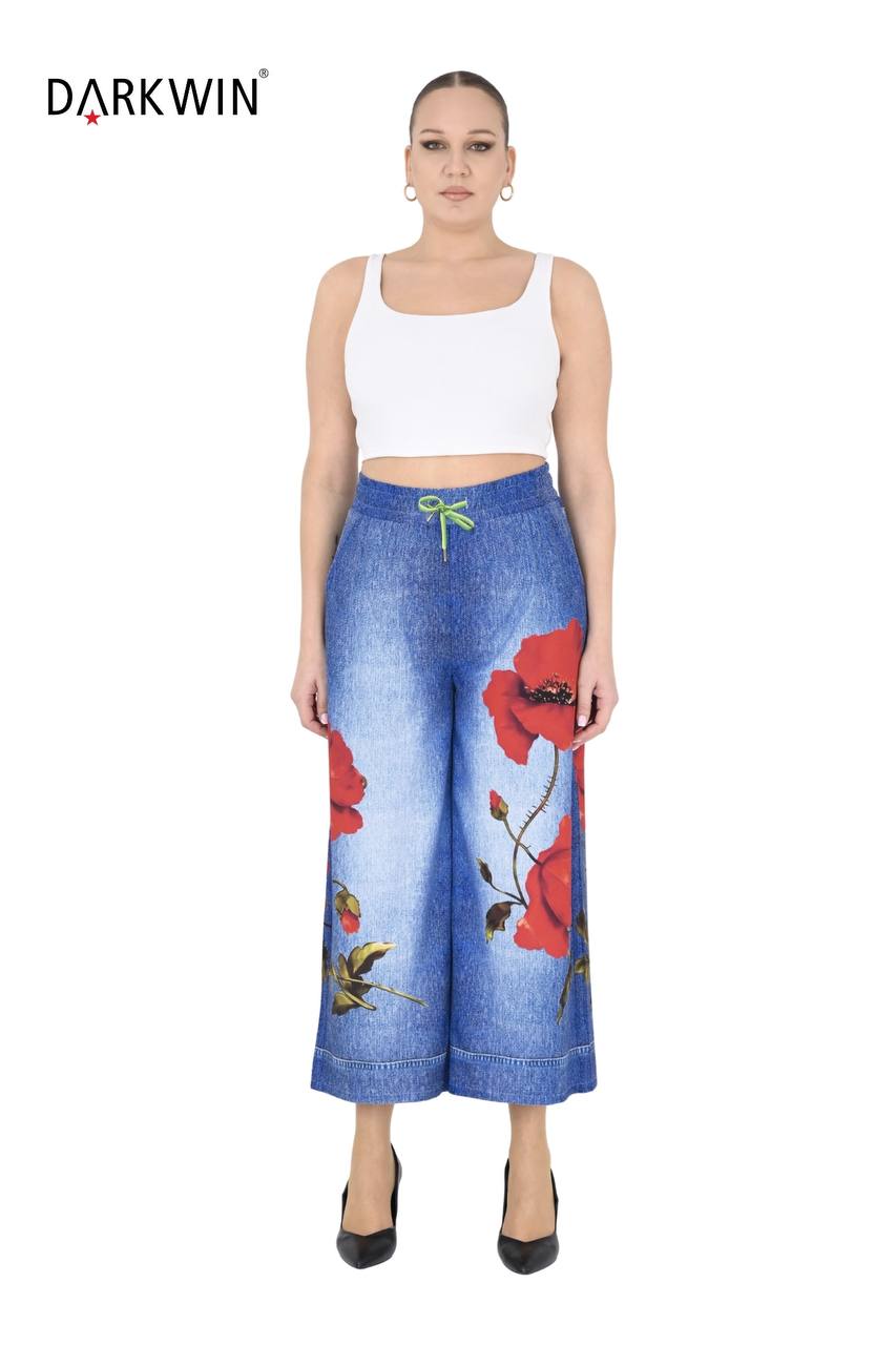 FLOWER PRINTED JEANS