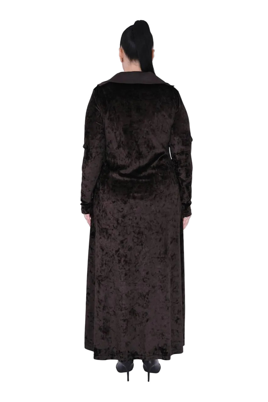 Velvet Mazi Dress with Zipper Collar PRE-ORDER