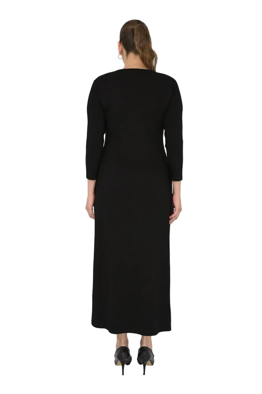 Button Side Dress Midi