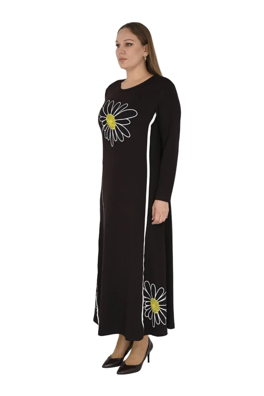 SUN BURST DRESS BLACK-PREORDER