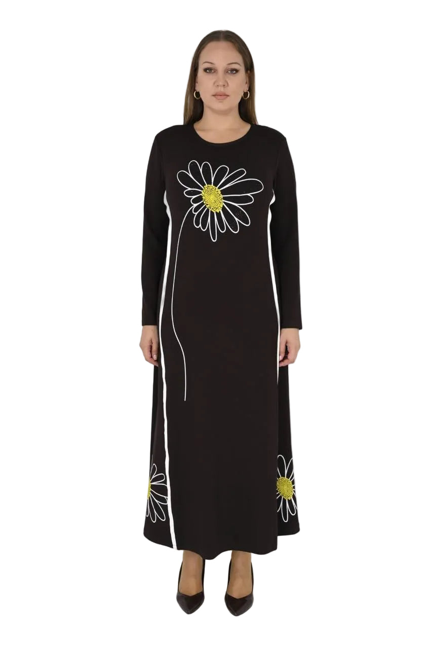 SUN BURST DRESS BLACK-PREORDER