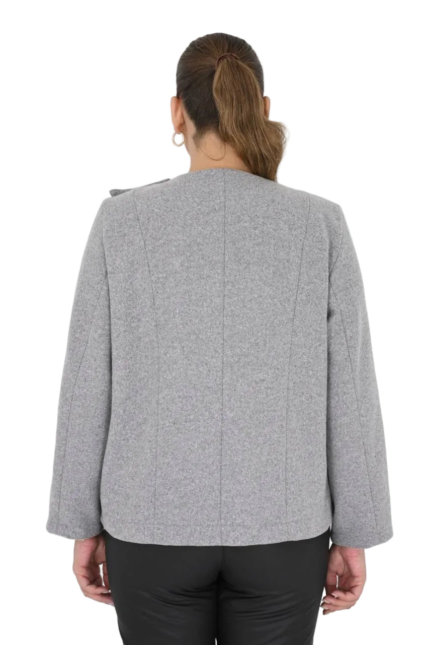 SHORT JACKET with button overlay