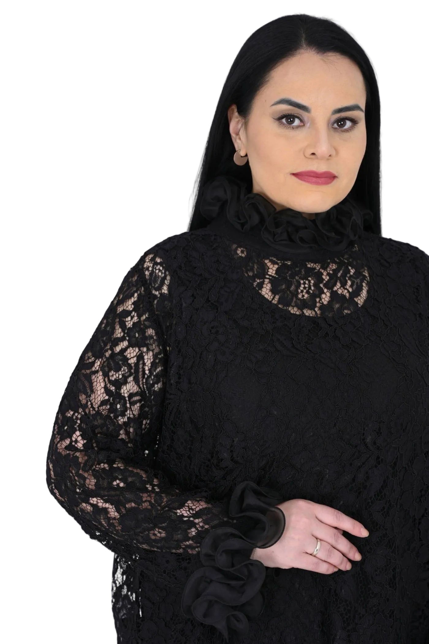High Neck Lace Blouse