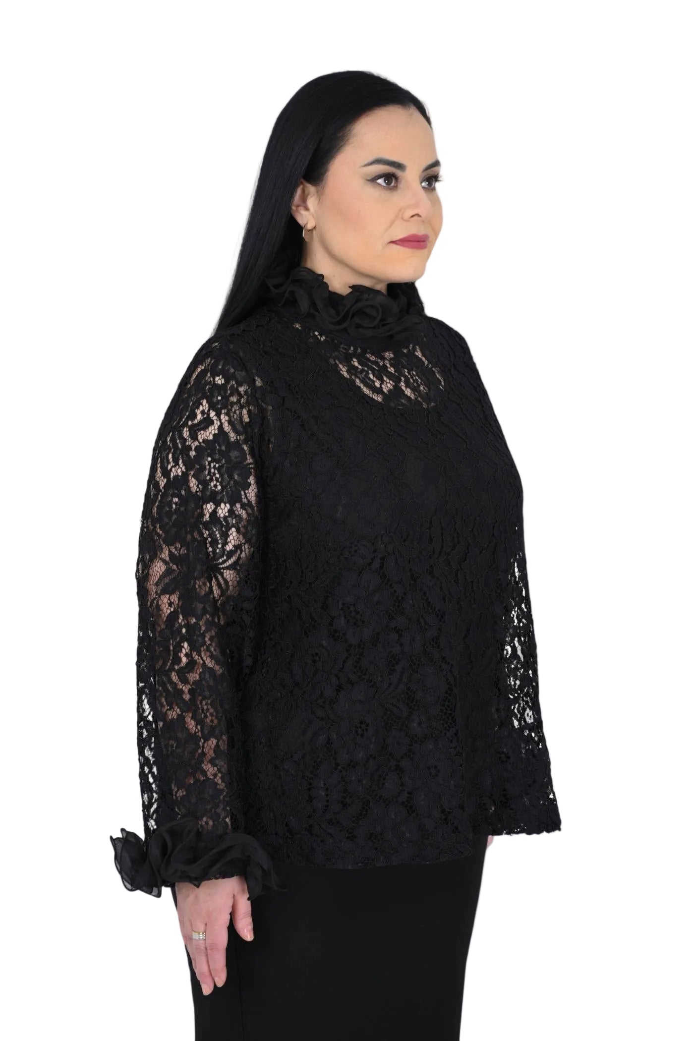 High Neck Lace Blouse