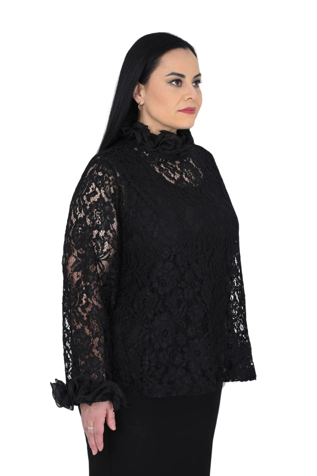 High Neck Lace Blouse