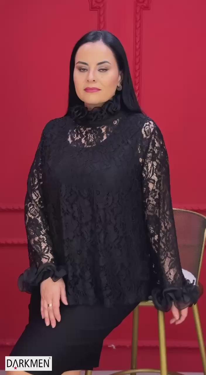 High Neck Lace Blouse