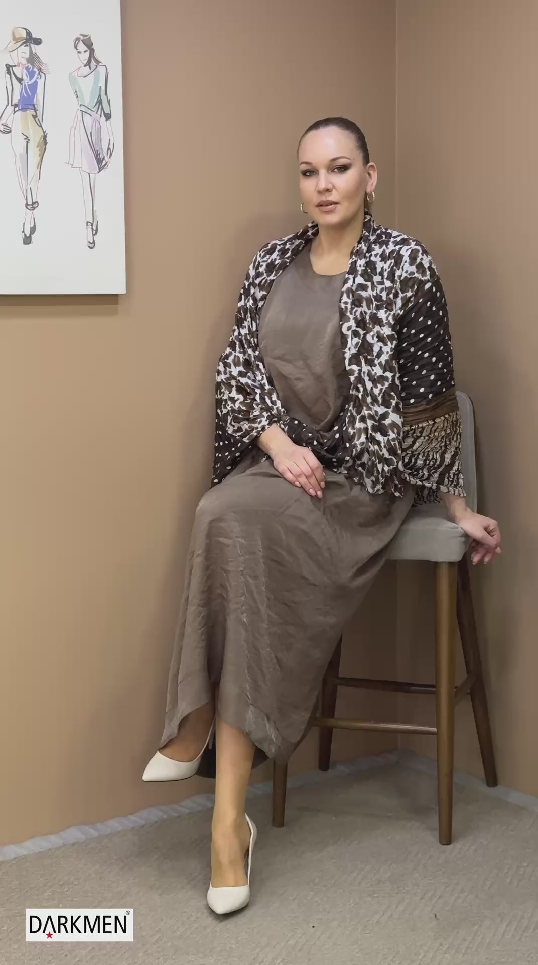 B4047 DRESS AND SCARFE