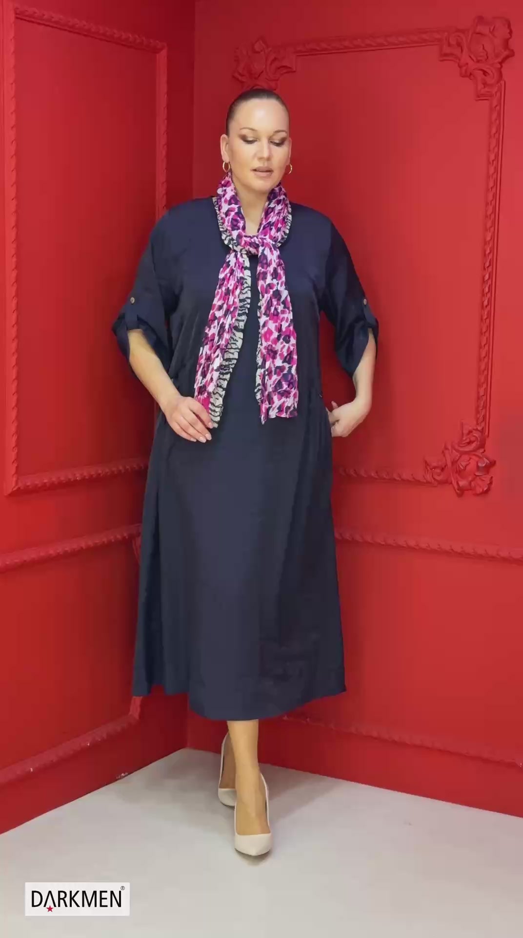 B4047 DRESS AND SCARFE