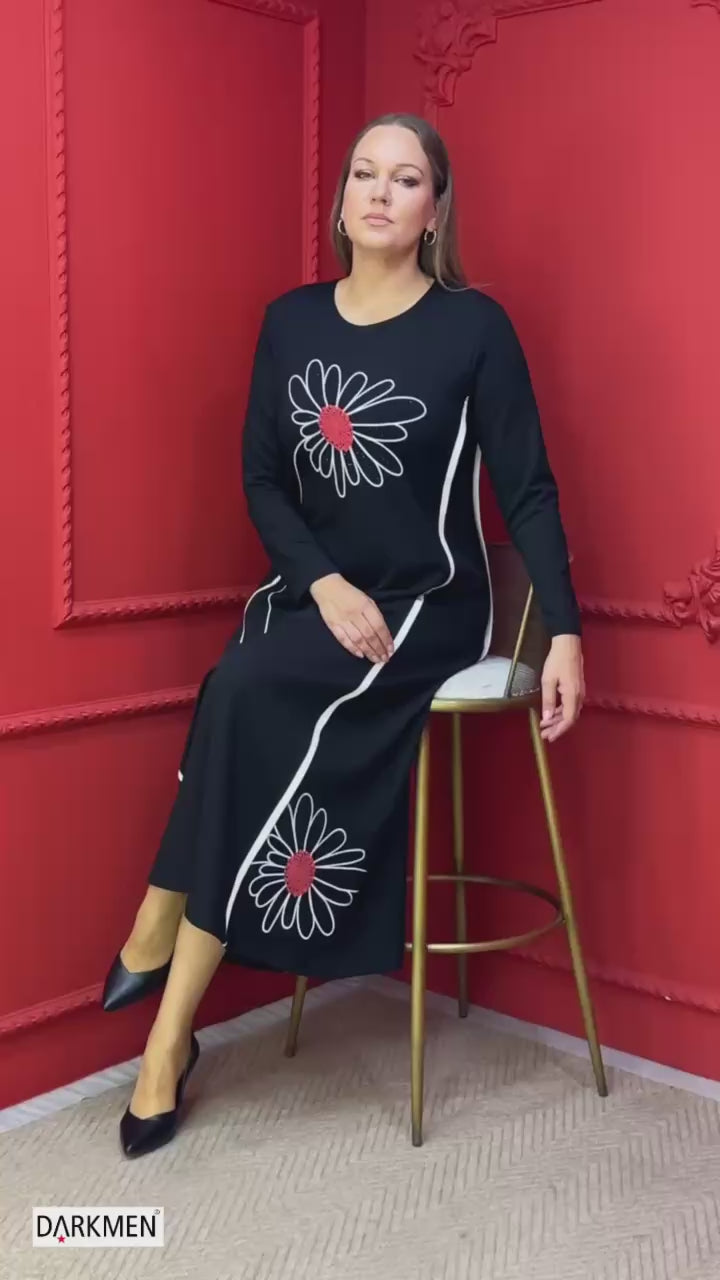 SUN BURST DRESS BLACK-PREORDER