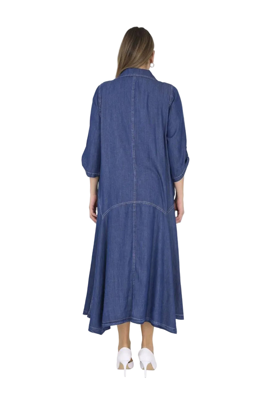 Y8011 DROP WAIST DRESS