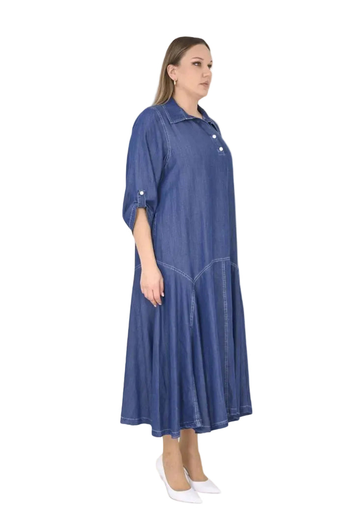 Y8011 DROP WAIST DRESS